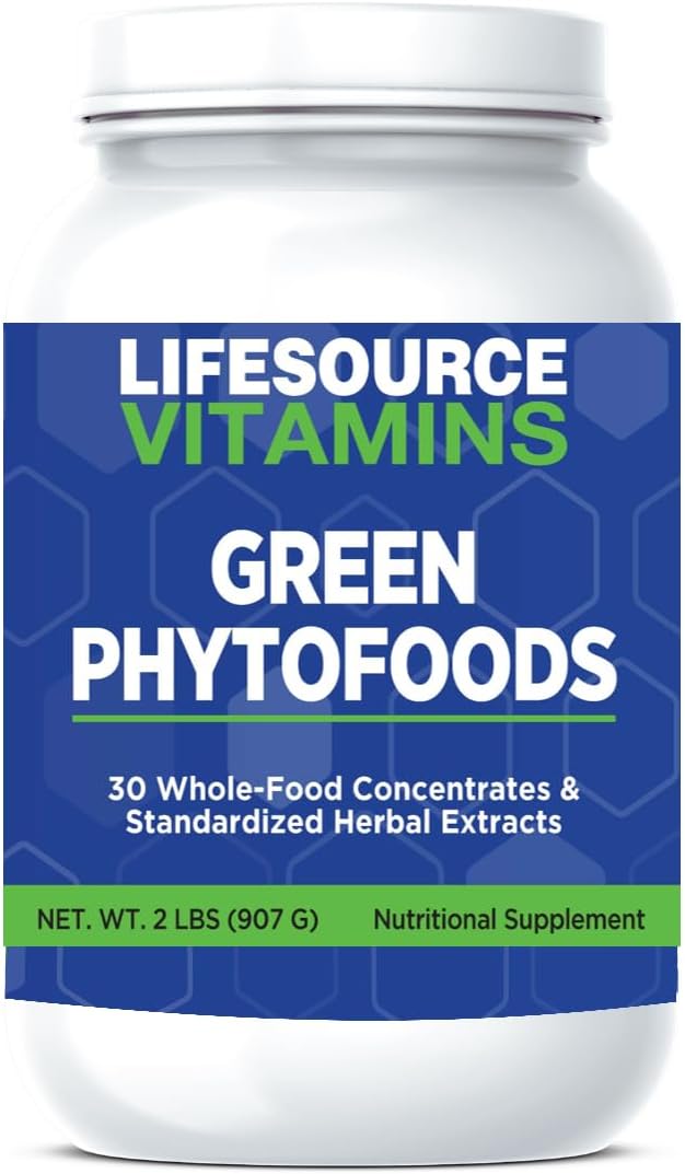 LifeSource Vitamins Green Phyto Foods 2 Lb - 27 Organic Veggies - 72 Minerals -