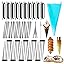 10 pcs large horn molds + 10 mini horn molds + 10 pcs cannoli tubes + icing bag + piping tip + brush