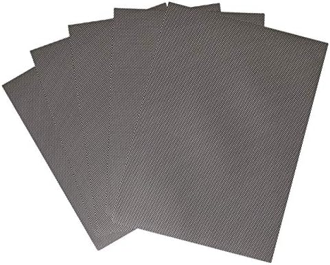 The Life Hacker Fridge Liners Drawer Shelf Mats Grey Reusable Non-Slip 45x29cm (5 pk)
