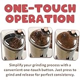M4Y Electric Coffee Grinder, Bean, Nut & Spice Grinder, Powerful 150 Watt Motor with Large 70g Capacity, Compact Design Coffee Bean for Home Kitchen, One Touch Operation Includes Cleaning Brush - Image 4