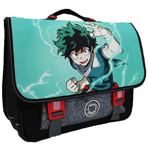 Cartable My Hero Academia 41cm double compartiment bleu contre le désordre