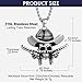Bandmax Stainless Steel Skull Necklace for Men CowBoy Skull Pendant with Rifles Guns Western Skeleton with Crossed Pistols Necklace Halloween Costume Jewelry