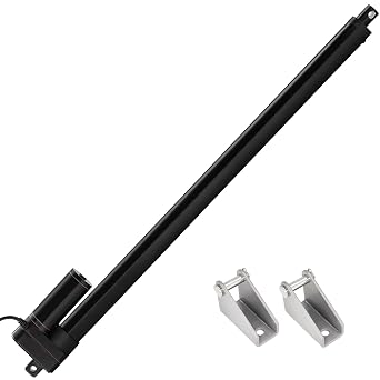 JQDML 24V Heavy Duty Linear Actuator 28 Inch Stroke 660 lbs IP65 Waterproof | 0.2 in/s Speed, Max Load 3000N, Low Noise, with Mounting Brackets, for Window Door Opener, Solar Tracker, RV, Home Automation