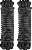 PACTHSD 2 Pack 1/2' x 30' Dock Lines - Marine Grade Nylon Boat Rope with 12' Loop for Docking and Mooring...