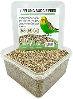Premium Lifelong Budgie Food Bird Seed Mix Natural & Healthy Treats Snacks Gourmet Choice 2.4L Resealable Tub 1.8kg