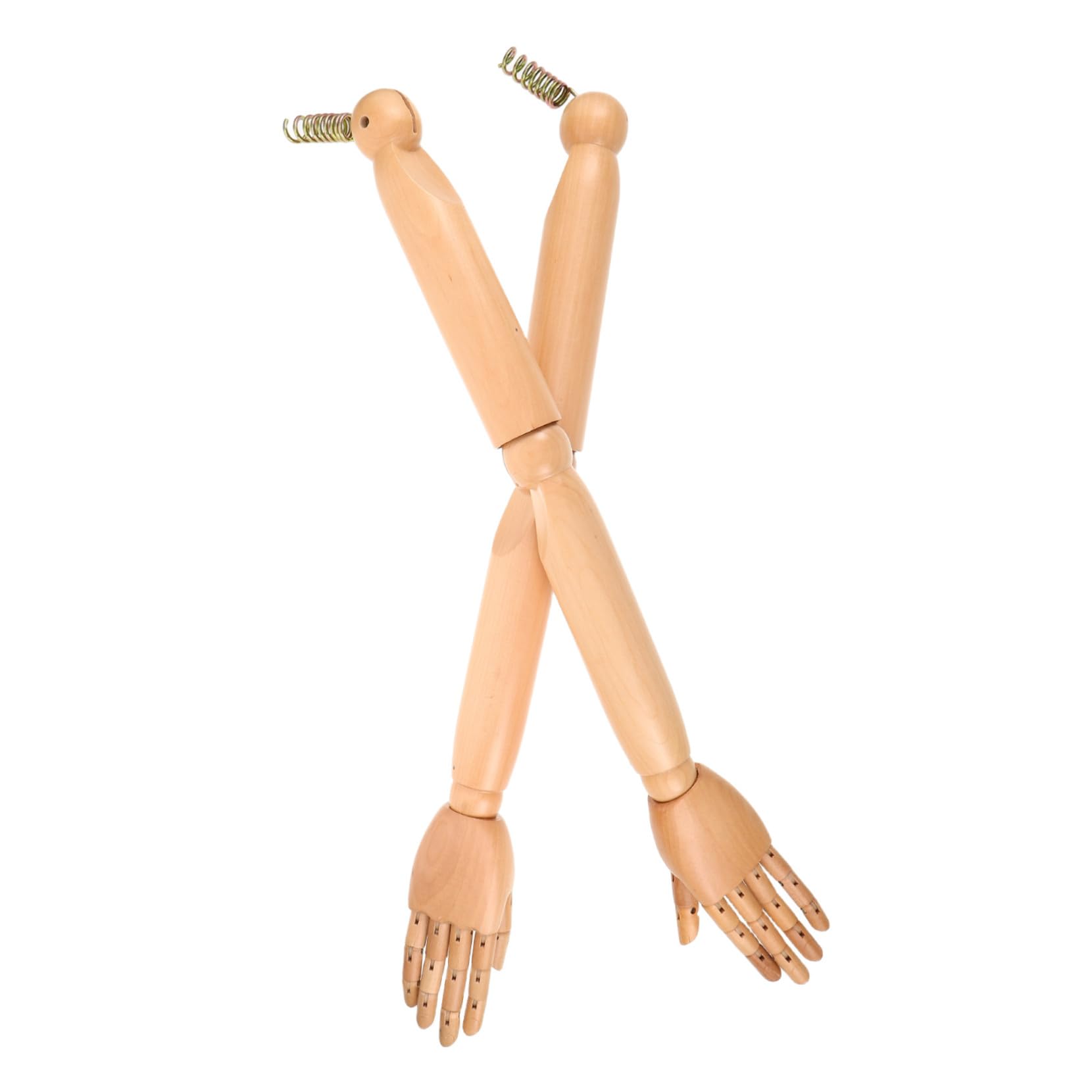 Hemobllo Bras Articulés Mobiles Bois pour Mannequin Femme Bras de Mannequin Flexible de Rechange pour Mains Articulées