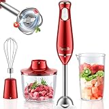 Hand Blender 1000W, Facelle 4-In-1 Immersion Hand Held Blender, Stick Blender with Chopper, Beaker,