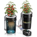 Mars Hydro DWC Hydrokultur Anbausystem 5 Gallonen Tiefwasserkultur mit 8W Luft-Pumpe, Mehrzweck-Luftschlauch, Luftstein, 2 Eimern und Topf-Tropfkit