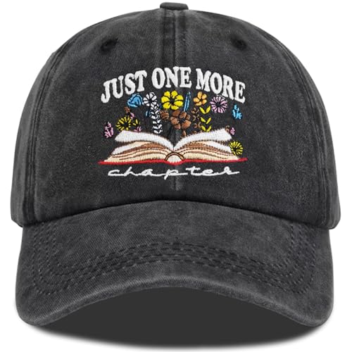 ZVUZVO Book Lover Gifts for Women - Adjustable Embroidered Books Hat for Mom Dad - Reading Gifts for Readers Book Lovers.