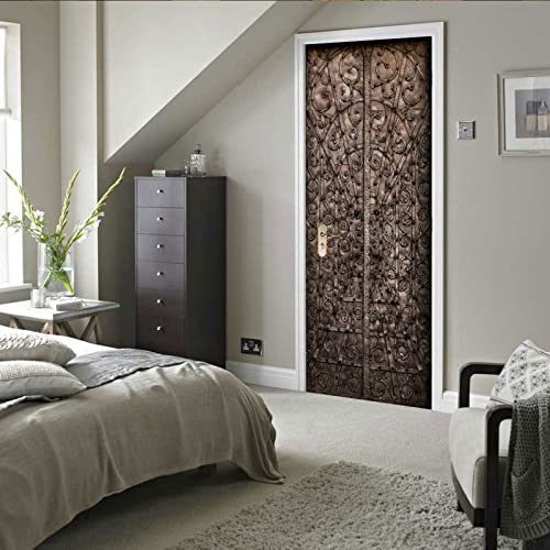 Sticker porte 3D pour masquer les imperfections mural - 7