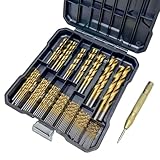 Drill Bit Set, 99-Piece Metal Drill Bits, High Speed Steel...