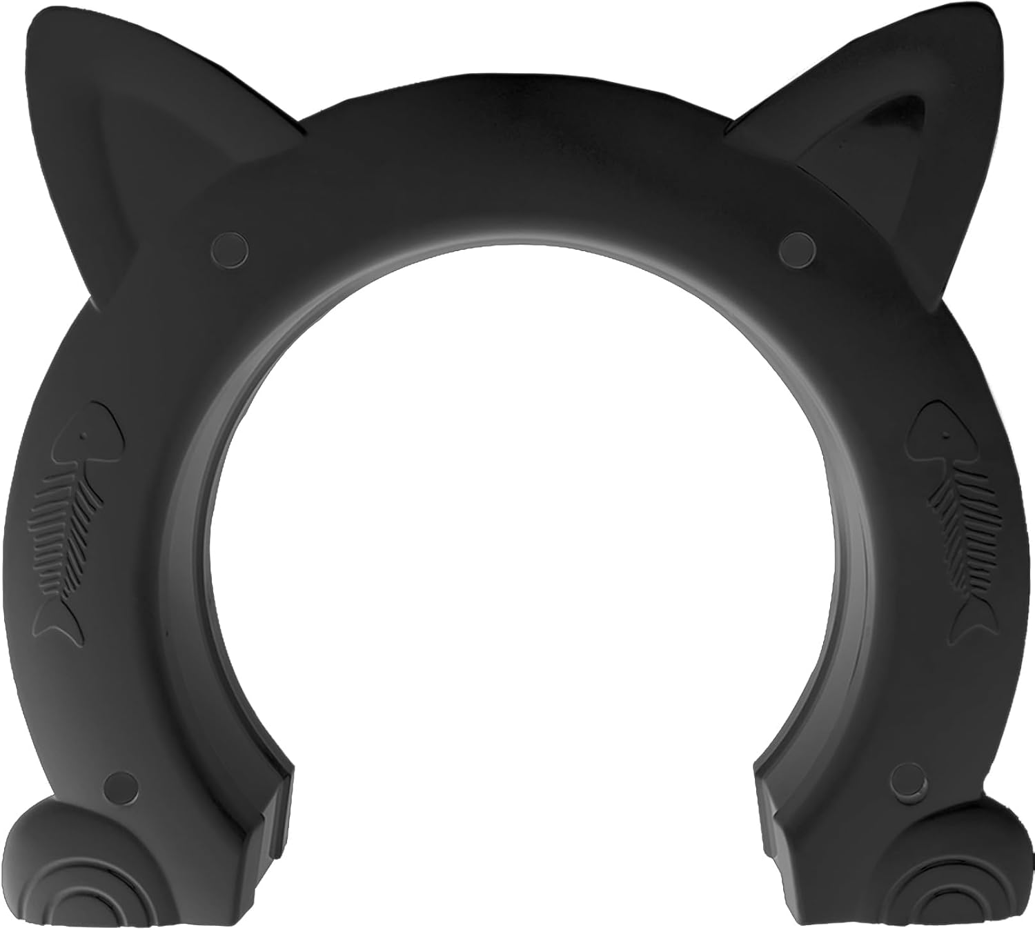 Fhiny Cat Door Interior Door, Back Friendly Kitten Doors Without Flap for Wall Durable and Easy to Install Adds Privacy Pet Door Up to 30 Lb Cute Pass Hole Corridor for Cats Doggies XL: 8.5" dia Black