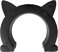 Vista 8 de Fhiny Puerta interior de puerta para gatos, puertas de gatitos sin solapa para pared, duraderas y fáciles de instalar, añade privacidad, puerta