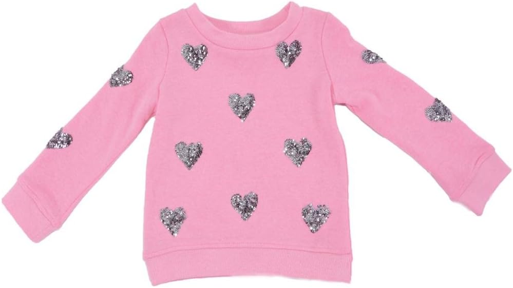 Little Girls' Sequin Heart Pull Over