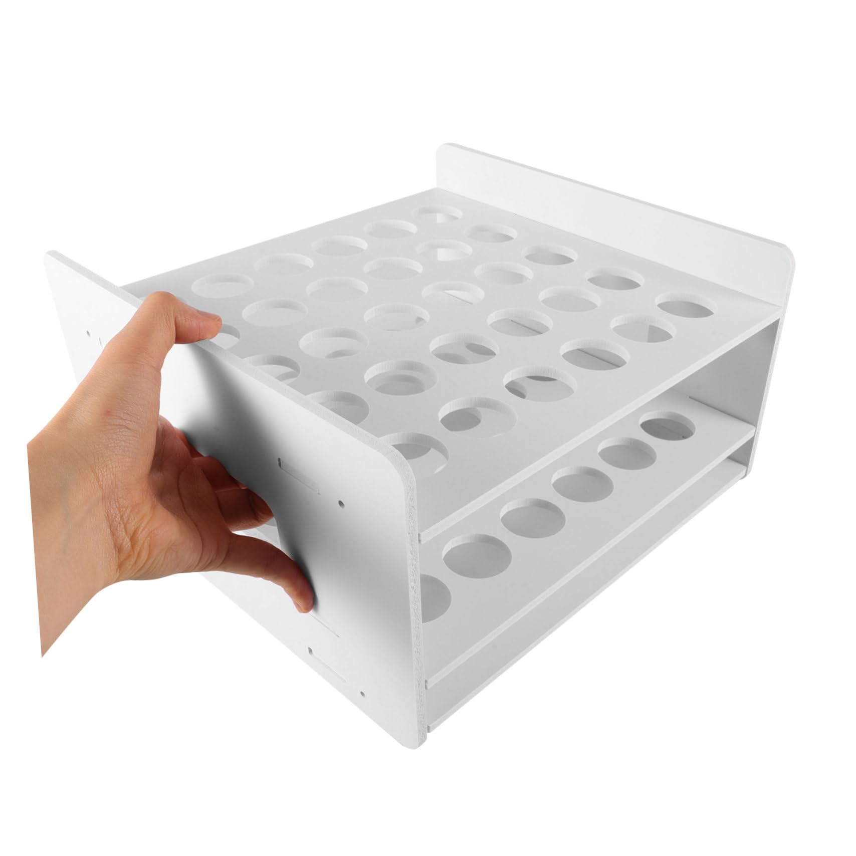 Gatuida Scatola Porta Forbici in Legno Test Tube Display Rack, Organizzazione Cancelleria, per Scuola e Casa