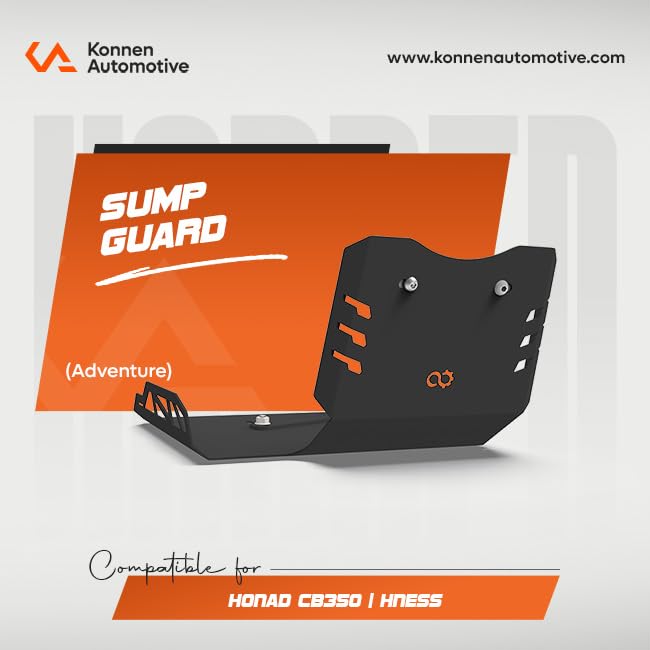 Image of Sump Guard | Bash Plate | Engine Guard Plate Compatible with Honda H'ness CB350 | CB350 (Full Cover)(Black) (Pack of 1)