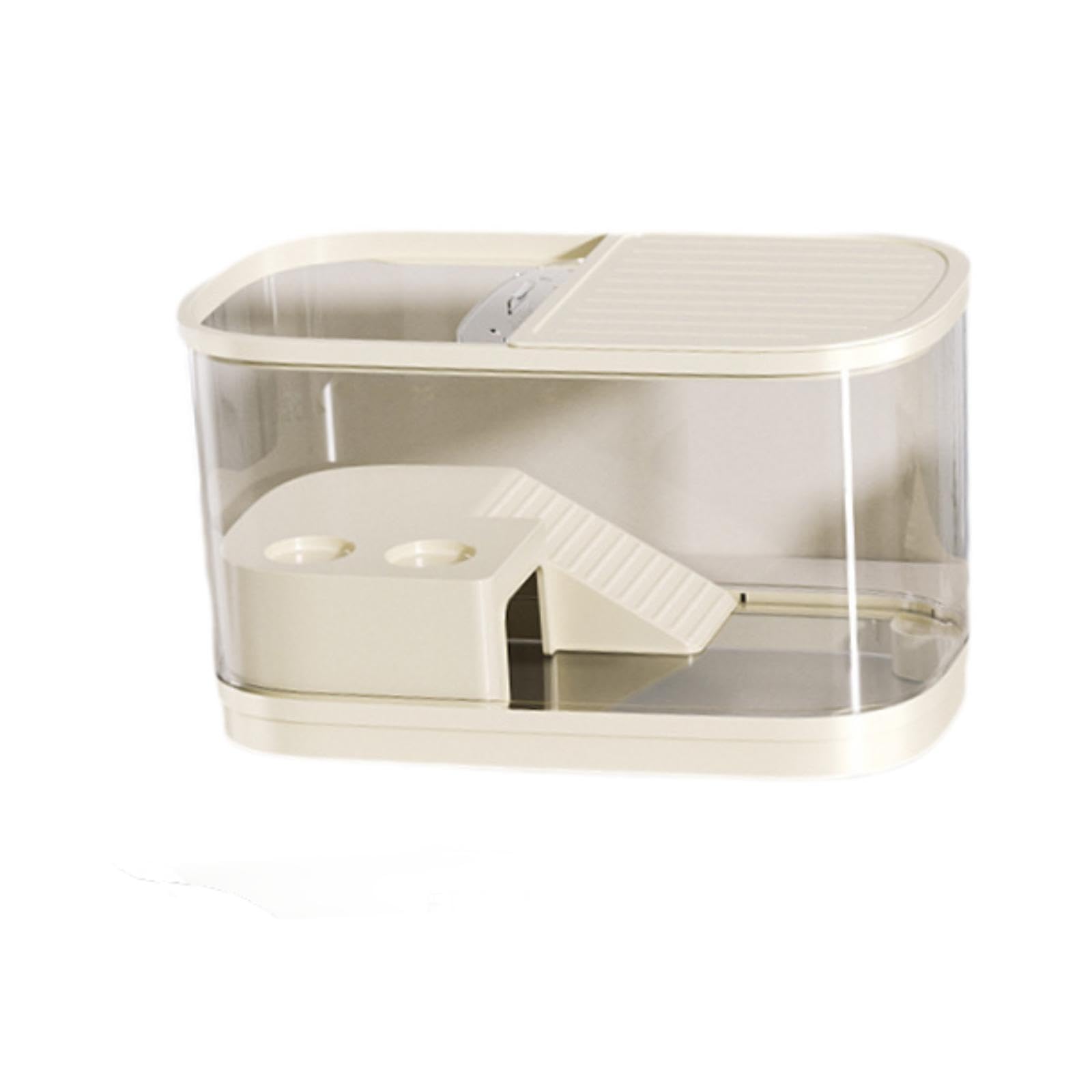Sharplace Tanque para Tortugas con Acuario para Tortugas Hábitat para Reptiles de Agua Dulce, Beige Grande