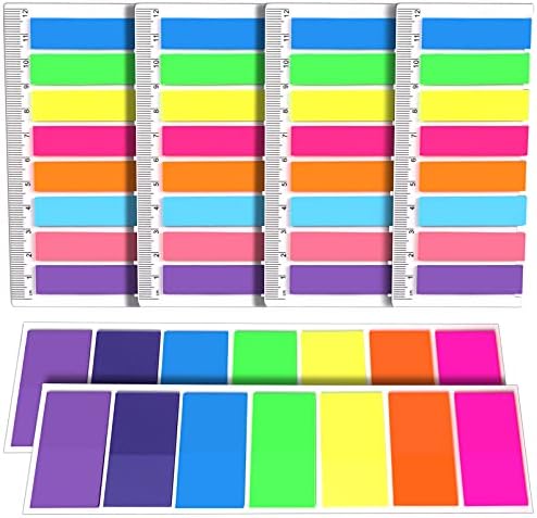 920pcs Neon Index Flags, FANDAMEI 640pcs Small Index Tabs + 280pcs Large Square Page Marker File Tabs, Mini Index Notes Tabs Flags as Revision Tabs Book Tags Stickers for Student in School Office