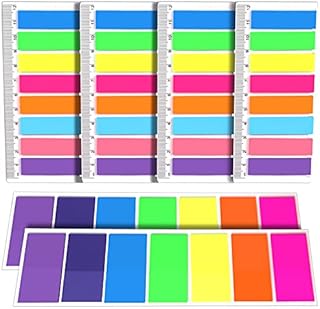 920pcs Neon Index Flags, FANDAMEI 640pcs Small Index Tabs + 280pcs Large Square Page Marker File Tabs, Mini Index Notes Tabs Flags as Revision Tabs Book Tags Stickers for Student in School Office