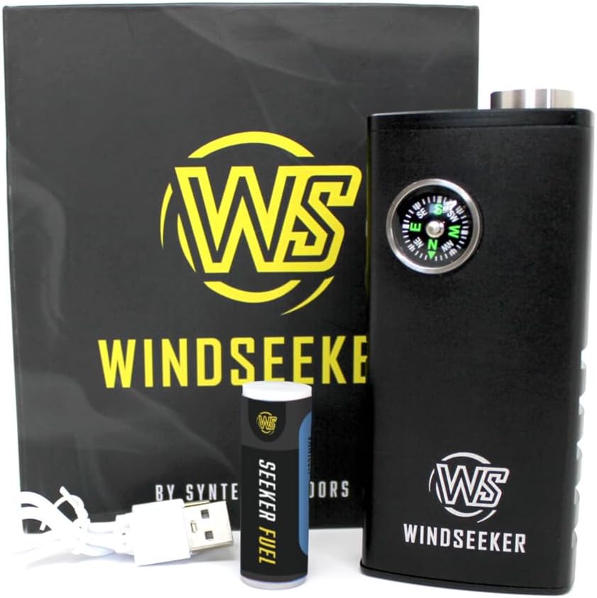 WindSeeker - Highly Visible, Precise Wind, Thermal, and Air Current Detector, Rechargeable, Refillable, Powerbank