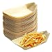 MAQA 100 pz Barchette finger food in legno biodegradabili, coppette in legno a forma di barca per aperitivo Snack Stuzzichini 11.5x7x2 cm/1