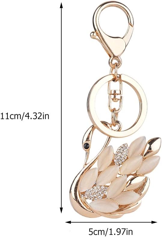Swan Keychain Bling Keychains for Women Car Decor Women Swan Wallet s for Backpacks European and American Miss Zinc Alloy Rhinestone Decoration - Image 9