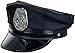 ALVOGIMOR Police Officer Costume Hat, Black with Silver Badge, Police Hat Cop Hat Policeman Cap Police Cosplay Halloween Party Accessories