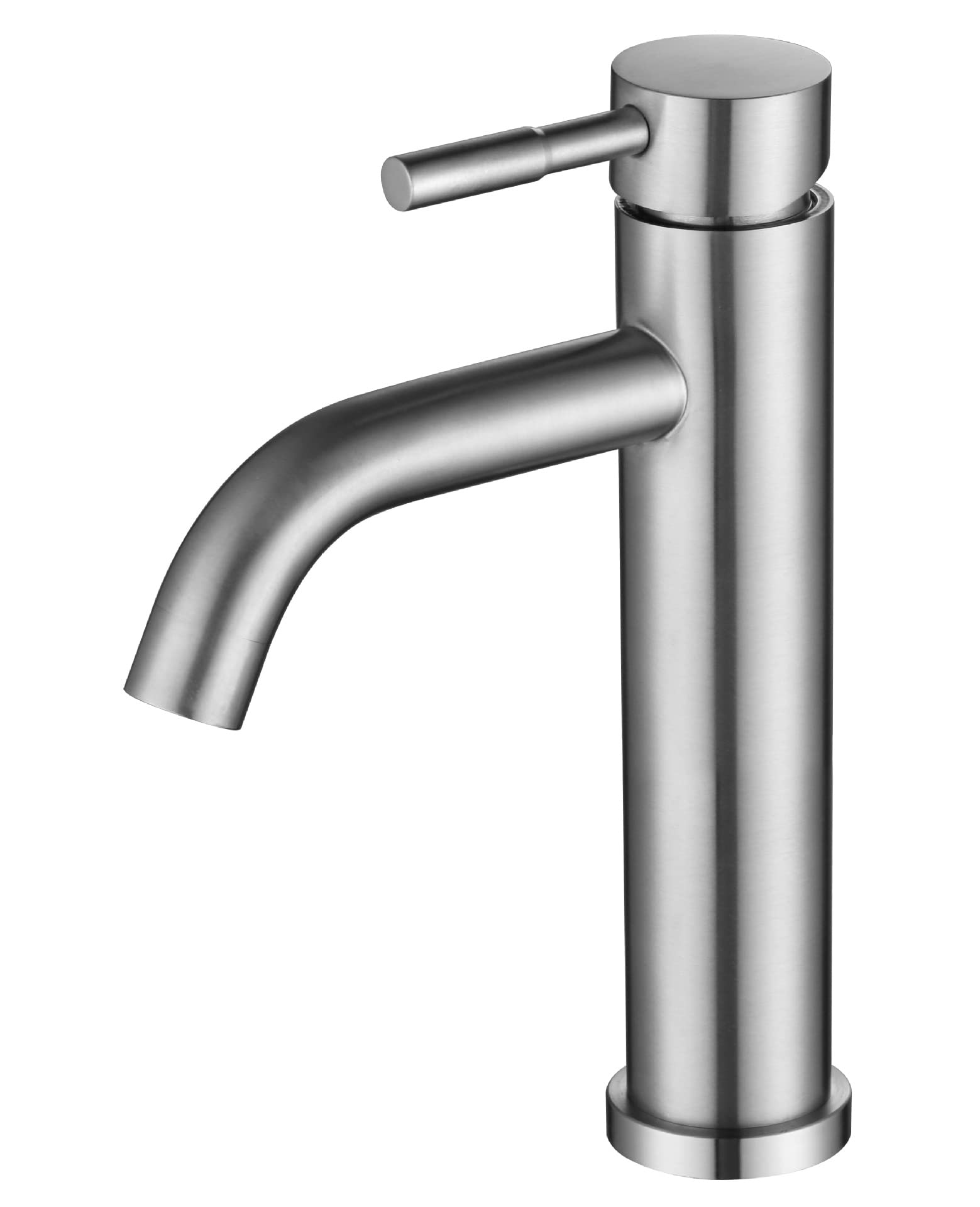 Mitigeur lavabo anti-trace en acier inoxydable à un trou pour en finir avec le calcaire