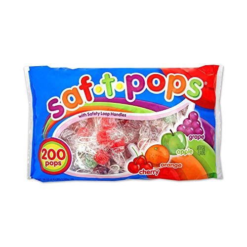 Saf-T-Pops Lollipops, Assorted, 200 Count Bag