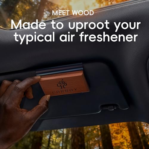 Image of Car Air Freshener Natural Essential Oil Scent, Odor Eliminator and Purifier, Sun Visor Clip Air Freshener for Car(Refill - 3 Pack - Warm Getaway)