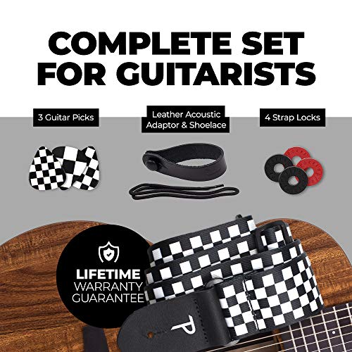 Perri’s Leathers Ltd – PKG Sangle de guitare en polyester – 3 médiators moyens 0,71 mm, 1 adaptateur acoustique en cuir… - Les Beatles, Paul McCartney, John Lennon, RIngo Starr, George Harrison Perri's Leathers Ltd - PKG Sangle de guitare en polyester - 3 médiators moyens 0,71 mm, 1 adaptateur acoustique en cuir… – Image 4