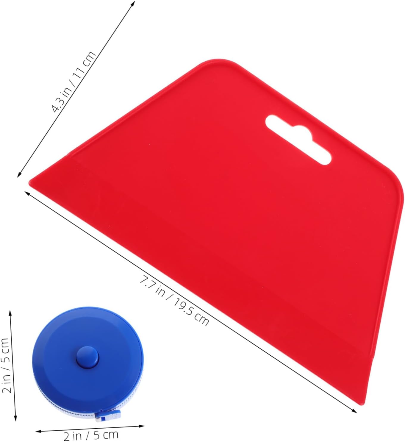 11-Piece Window Tint Application Tool Kit Red Trapezoidal Squeegee Seal Plastic Scraper Measuring Tape for Car Film Installation Compatible Vehicle Window Tinting Projects