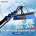 BSFRNF 16FT Solar Panel Cleaning Kit with Telescopic Pole & Soap Dispenser, Water Fed Solar Panel Brush for Home/Roof/Caravan, Extendable Window Cleaner Tool for RV, Boat, Deck & Outdoor Use (16FT)