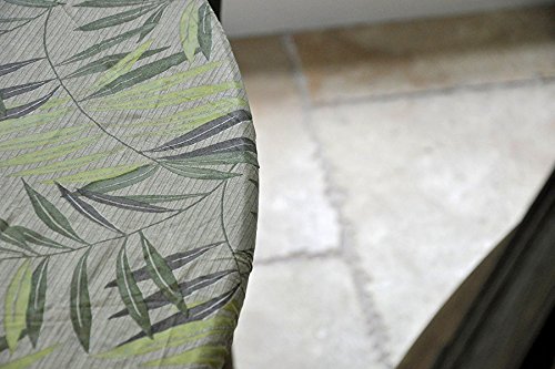Covers For The Home Deluxe Elastic Edged Flannel Backed Vinyl Fitted Table Cover - Fern Pattern - Oblong/Oval - Fits Tables Up To 48" W X 68" L #TOP7