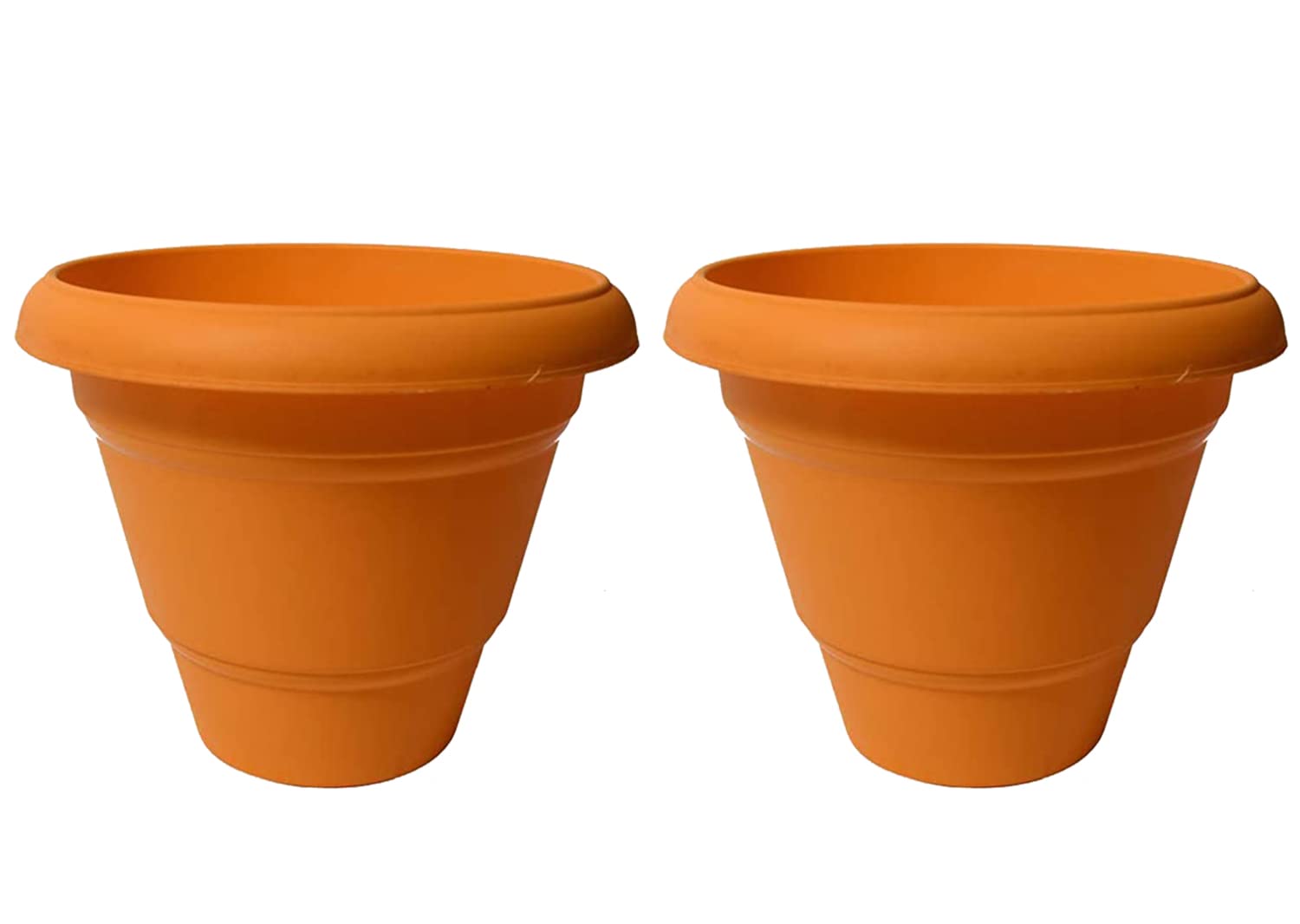 HINS Plastic Evergreen Pot for Home and Decor Plant Pot for Indoor and Outdoor Gardening Gamla for Garden Succulent Pot Empty I (Evergreen Terracotta Set of 2, 12 Inch) (B0BXDNF7LL) Amazon Price History, Amazon Price Tracker
