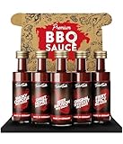 TIMBER TASTE® BBQ Sauce Gifts for Men [5x40 ml] - BBQ Sampler Set with Rubs and 5 Gourmet Barbecue Blends | BBQ Gift Sets | Grill Sauces Gift Set | BBQ Sauce Kit for Dads Birthday Present Box