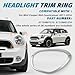 TOTMOX Front Driver & Passenger Side light Trim Ring Bezel Compatible with BMW Mini Cooper R60 Countryman 2011-2016, Part Number: 51139801573, 51139801574