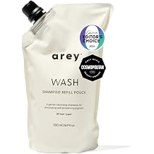 Arey Wash Shampoo Refill Pouch for Women & Men | Delay + Reduce the Signs of Aging Grey Hair & Promote Healthier Strands | Proactive Clean Formula | Vegan, Gluten-Free & Cruelty-Free 16.9 Fl Oz