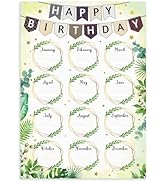 JUESMOS Ocean Birthday Chart For Classroom - 11.5x16.5 Inch Bulletin Board Decor With Marine Animals