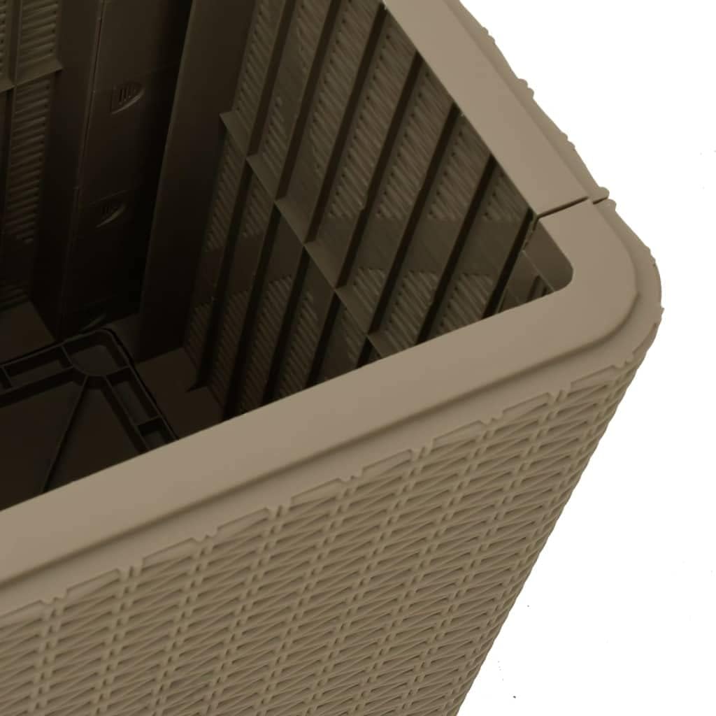 Patio Table ,Garden Tables,Party Tables,Outdoor Dining Tables,Snack Tables,Display Tables,Reading Table,Game Tables,for Balcony,Terrace,Dining Room,with Removable Lid Light Brown Polypropylene