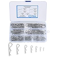 100 Stück Splinte Sortiment, Edelstahl RC Splinte, Federstecker Set, Karosserie Splinte, Sicherungssplint, Haltestifte für Schlepper, Rasenmäher Autos