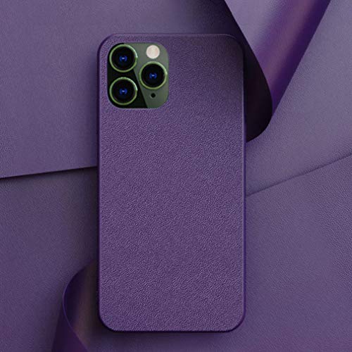 Tybiky Coque pour iPhone 11. Housse Cuir de Haute qualité/Anti-Choc et Anti-Rayures Coque/Etui Premium Ultra Fine en Cuir véritable Ultra-Mince et léger de Protection Cover pour iPhone 11. Violet Cover