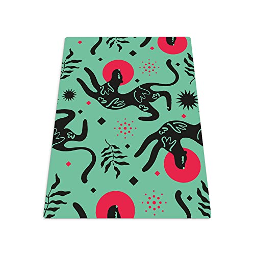 Image of Coloray Chair Mat Office Carpet Vinyl Protection Non-slip 39.4x27.6 inches / 100x70 cm (Rounding 0.8 inches) Gaming Large Floor Mat - Surrealistic puma