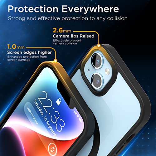 [Upgraded] For Iphone 14 Case/Iphone 13 Case Compatible With Magsafe, [Strong Magnet] [Military Grade Protection] Magnetic Clear Slim Bumper Mag Safe Thin Phone Cover Apple 14/13 (6.1In Black) #TOP5