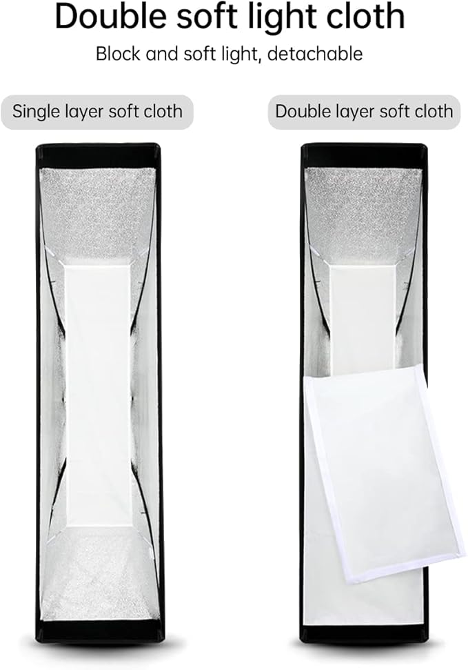 Godox 2pcs Softbox Strip 30x120 cm con Grid Bowens miniatura 3