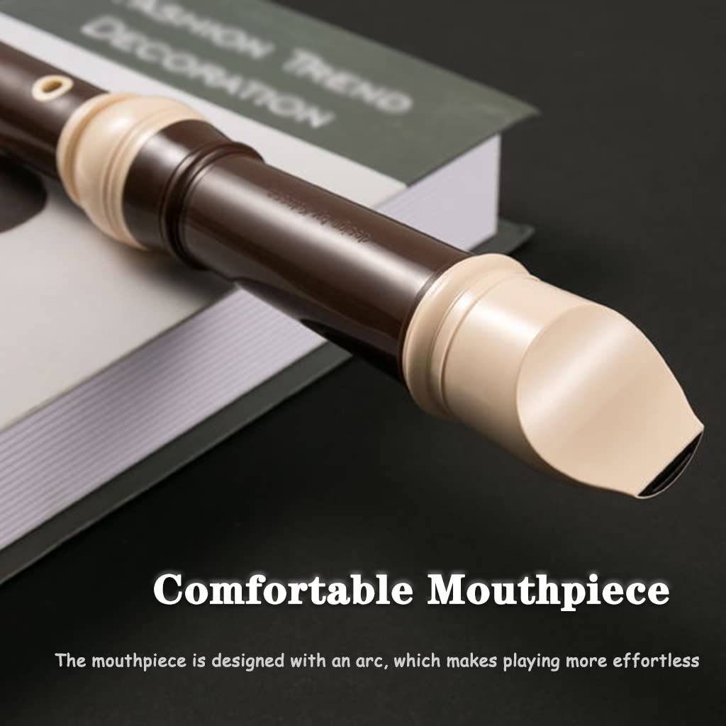 Flauta Dulce Soprano Instrumentos De Viento De Diseño Ergonómico, Flauta Dulce Barroca De 8 Agujeros para Músicos, Flautas Dulces Contralto De 3 Piezas F, con Bastoncillo De Limpieza
