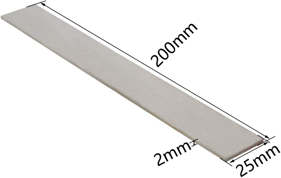 Auniwaig Lathe HSS Square Cutting Tool Bits Bar Rectangular Lathe Fly Cutter Mill Blank 2mm x 25mm x200mm 1pcs