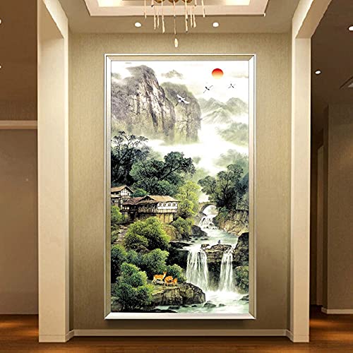 Peinture diamant broderie kits complet grand format paysage encre point de croix strass 80x180cm