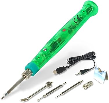 SI-169U Soldering Iron Pen Portable 3D Printing Finishing Tool USB 5V Repair Fix Mini Welding Gun 8W Soldering Iron Kit 80W with Flux for Digital Wireless Electronics 80W 110V