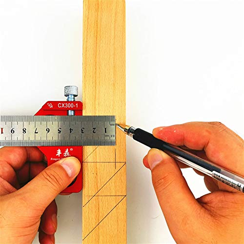 CarAngels Woodworking Scratch Gauge Set 45 90 Degree Stainless Steel Ruler